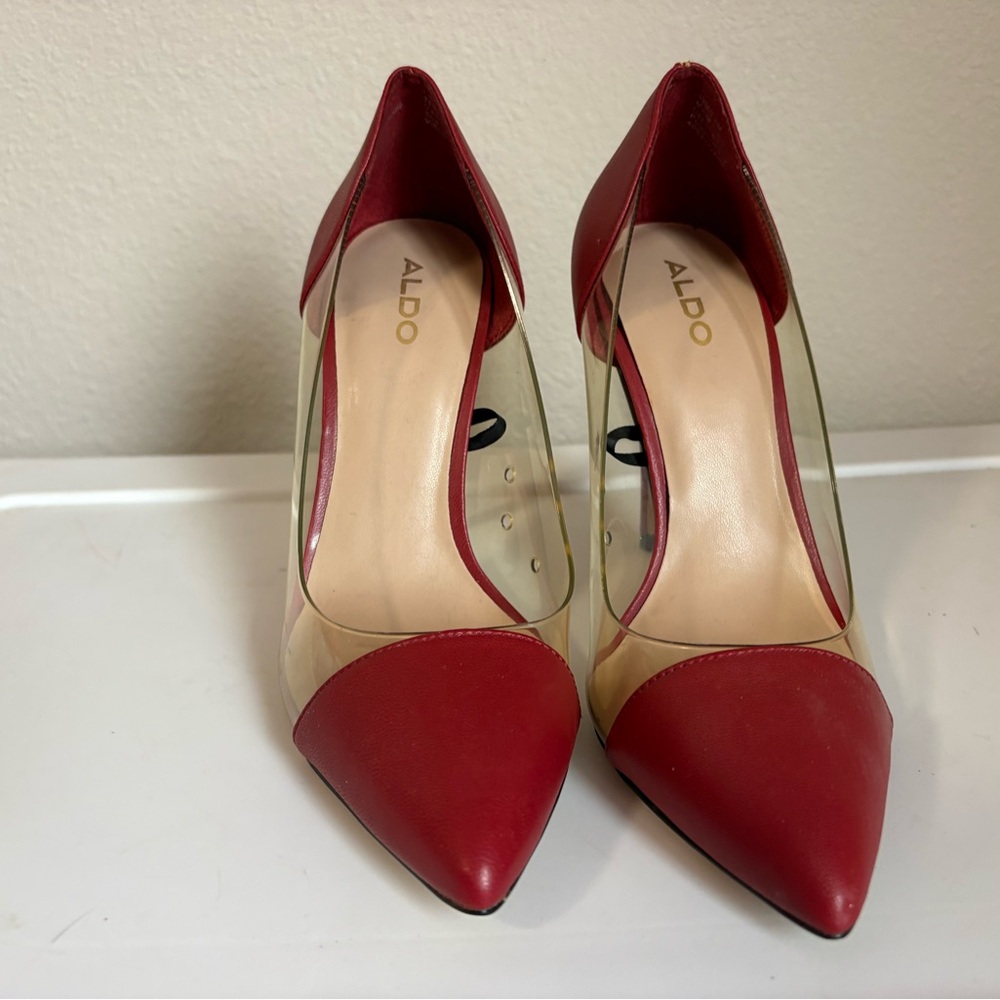 Aldo Red and Tan Women's Heels